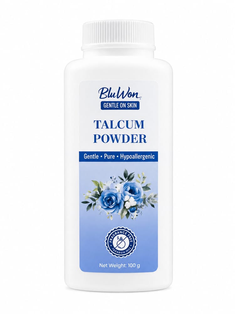 Premium Fragrance-Free Soothing Talcum Powder — Pure Mineral & Cornstarch Blend