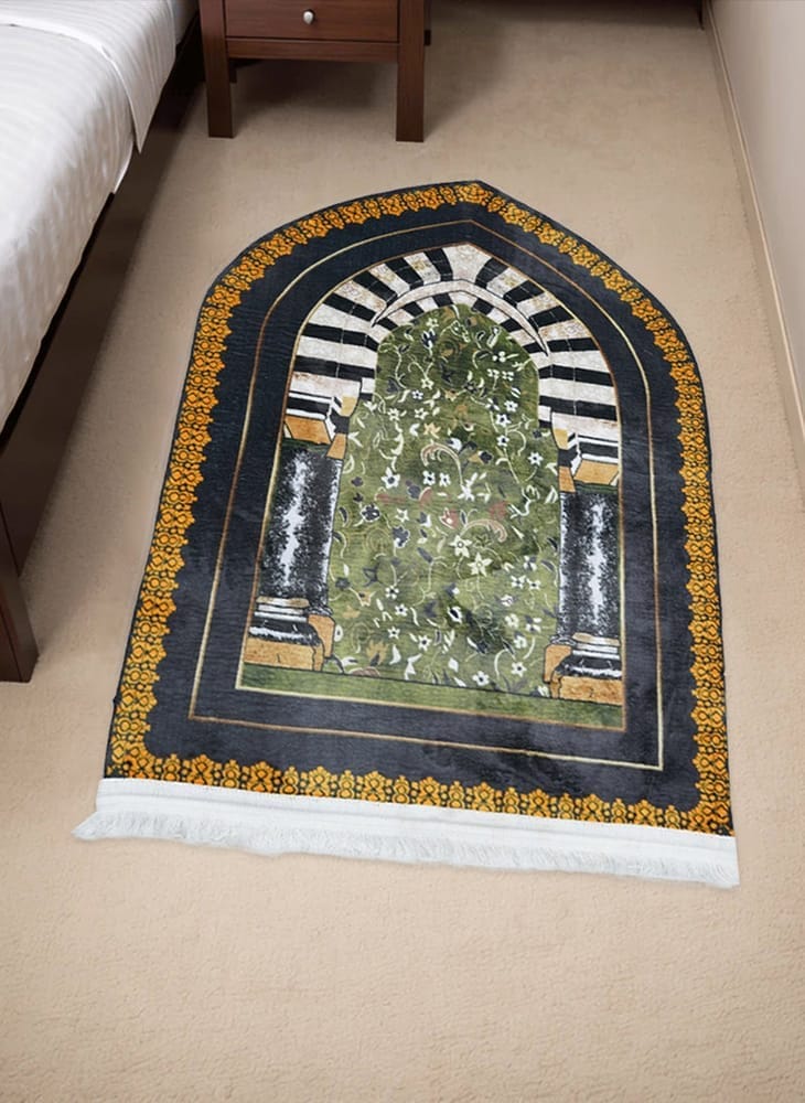 Premium Carpet Style 3D Prayer Mat - Legend Gold — Premium Fabric