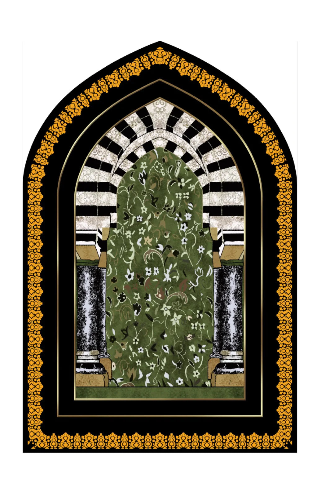 Premium Carpet Style 3D Prayer Mat - Legend Gold — alternate view