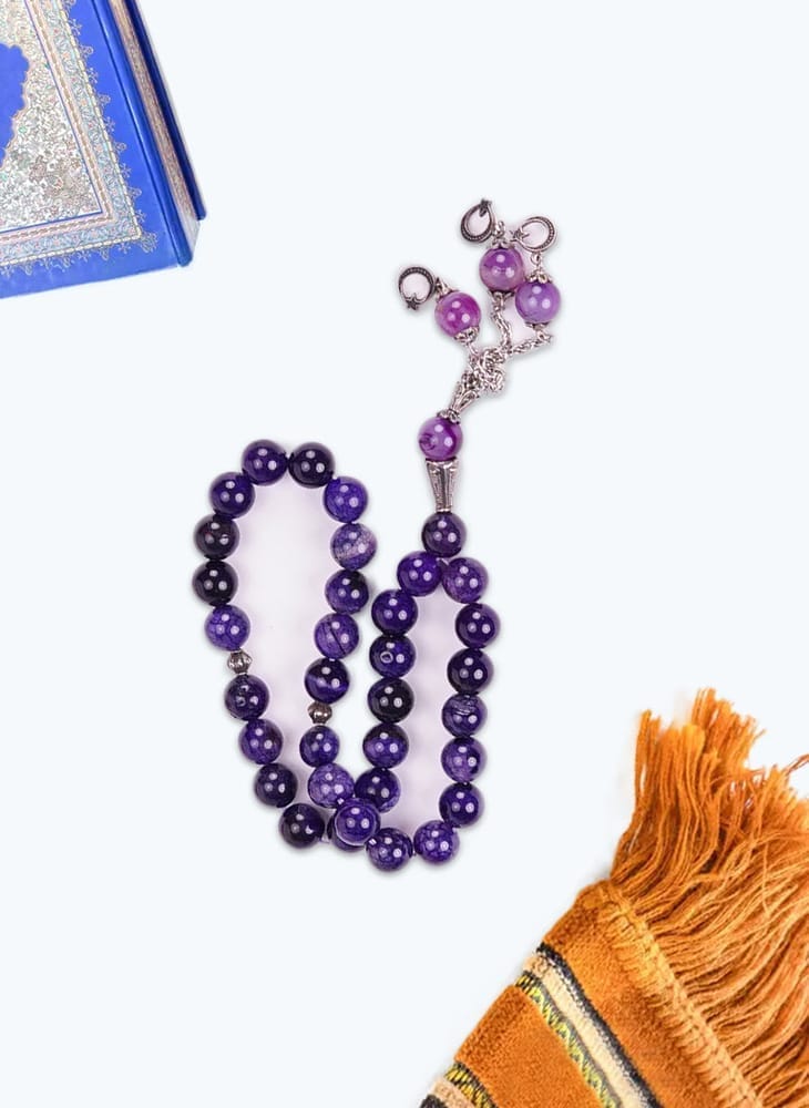 Classic Purple Marble - Tasbeeh — Premium Fabric